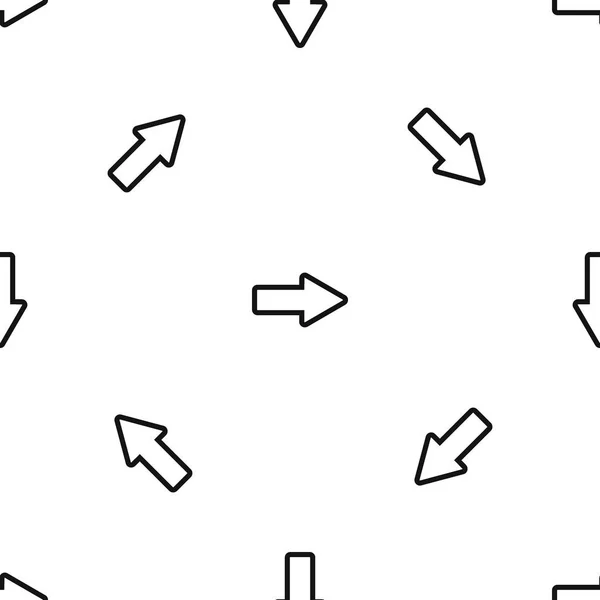 Cursor naar rechts patroon naadloos zwart — Stockvector