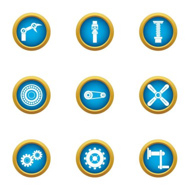 Metal el simgeler kümesi, düz stil