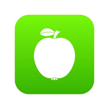 Siyah elma simgesi dijital yeşil