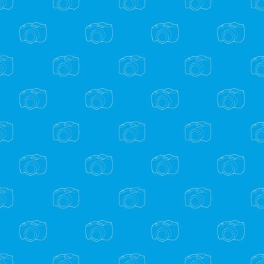 SLR kamera desen vektör kesintisiz mavi