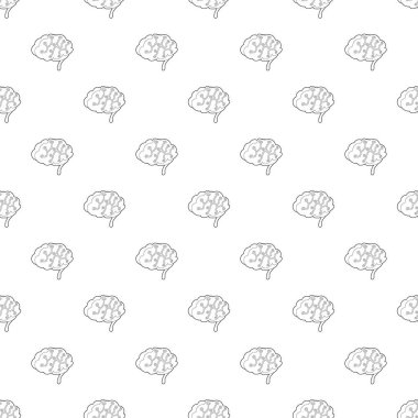 İnsan beyni simgesi, anahat stili sensörler