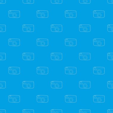 Kamera desen vektör kesintisiz mavi
