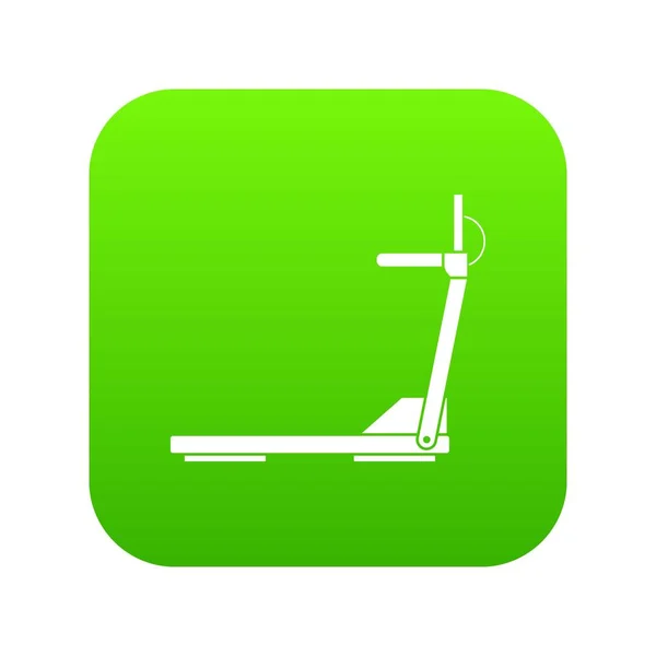 Sport treadmill running road equipment icon digital green — Stock Vector