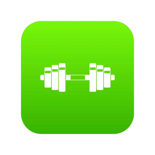 Barbell digital πράσινο εικονίδιο — Διανυσματικό Αρχείο