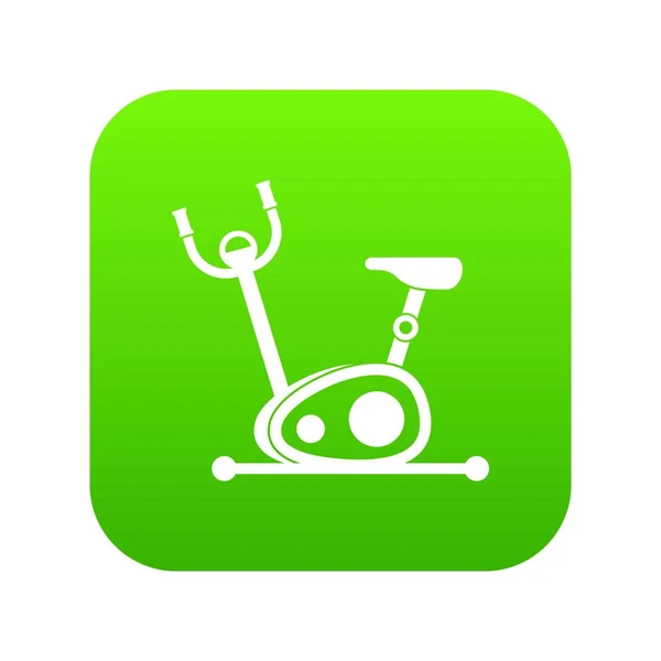 Egzersiz bisikleti simgesi dijital yeşil — Stok Vektör