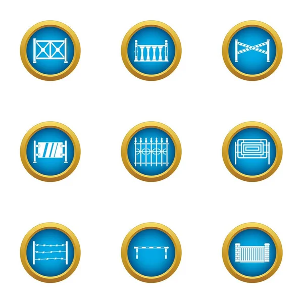 Conjunto de iconos de partición, estilo plano — Vector de stock