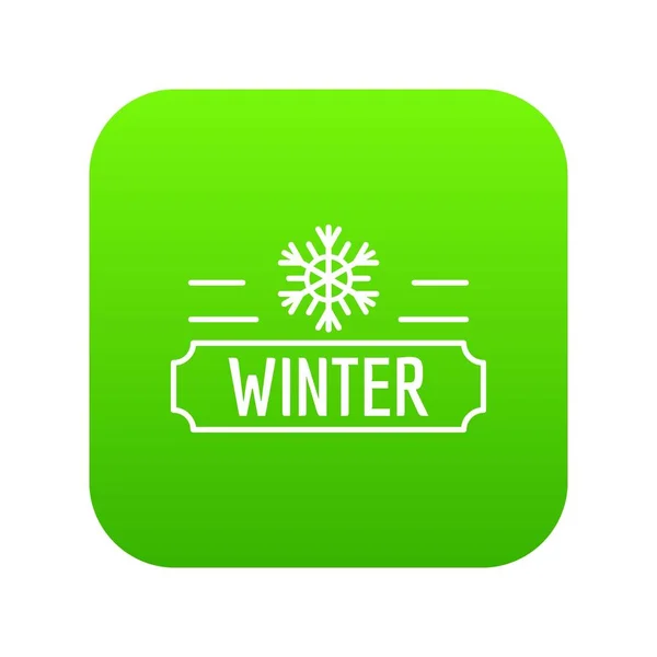 Wektor ikona zielony zima — Wektor stockowy