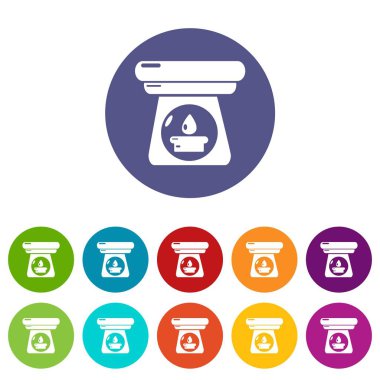 Spa aroma şişe simgeler vektör renk ayarla