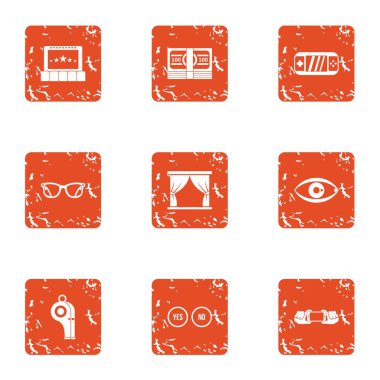 Okul tatil simgeler kümesi, grunge tarzı