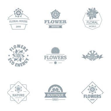 Çiçek çayır logo koymak, basit tarzı