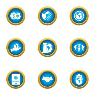 Ucuz para Icons set, düz stil