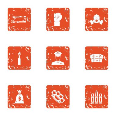 İsyan Icons set, grunge tarzı