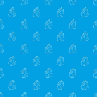 Okul sırt çantası desen vektör kesintisiz mavi