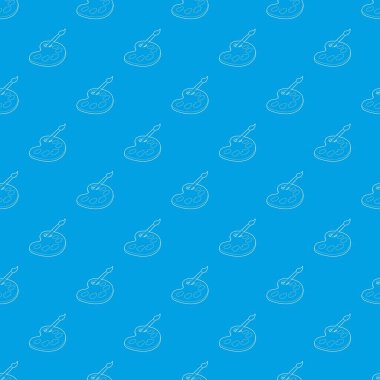 Suluboya ve fırça desen vektör kesintisiz mavi