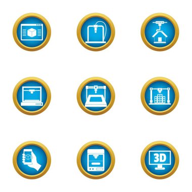 TeleScreen simgeler kümesi. Düz beyaz arka plan üzerinde izole web için 9 telescreen vektör simge kümesi