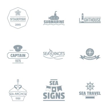 Seaside logo koymak, basit tarzı