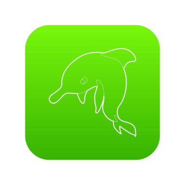 Yunus yeşil simge vektör