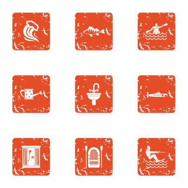 Su yaslanmak simgeler kümesi, grunge tarzı