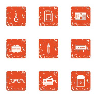 Pahalı eğlence simgeler kümesi, grunge tarzı