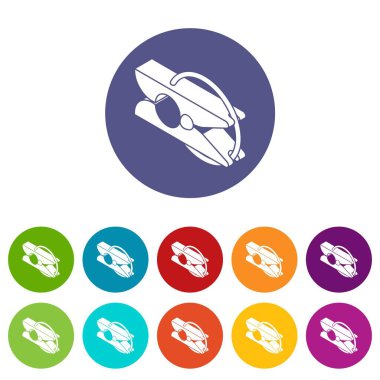 Giysi PIN simgeler kümesi vektör renk