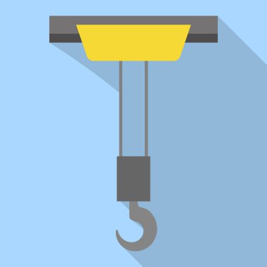 Vinç kanca simgesi, düz stil kaldır