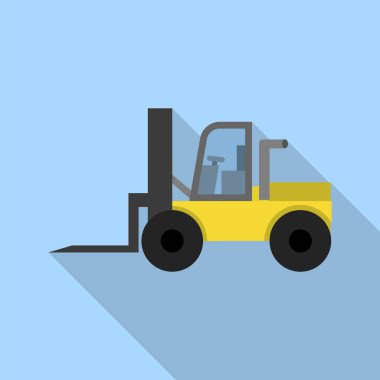 Forklift simgesi, düz stil