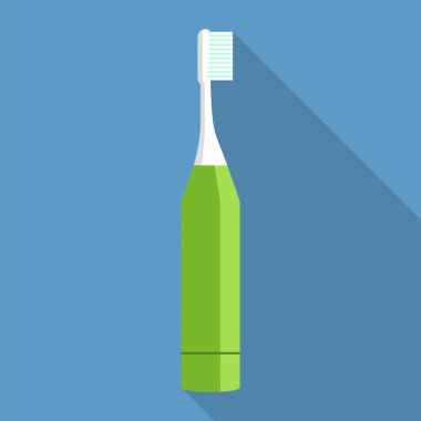 Elektrik diş fırçası simgesi, düz stil