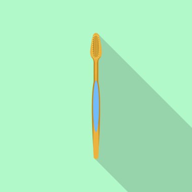 Küçük diş fırçası simgesi, düz stil