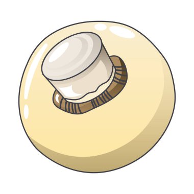 Organik champignon simgesi, karikatür tarzı