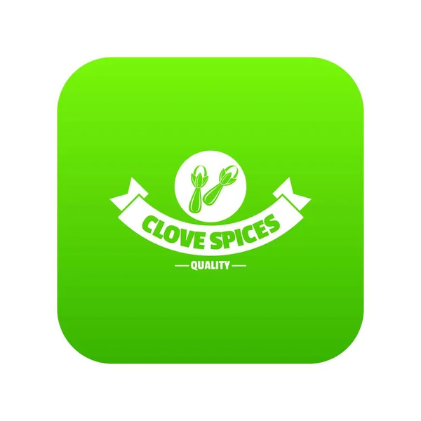 クローブ スパイス緑のアイコン ベクトル — ストックベクタ