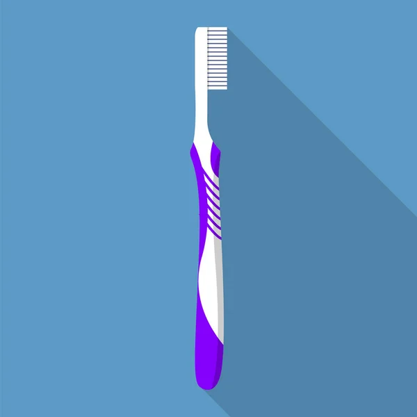 Icono de cepillo de dientes duro, estilo plano — Vector de stock