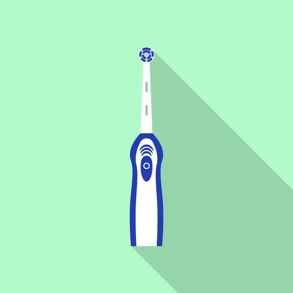 Moderne elektrische tandenborstel pictogram, vlakke stijl — Stockvector