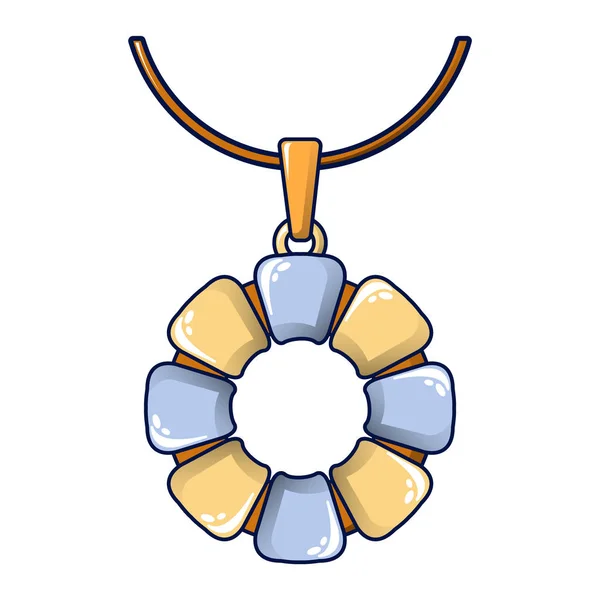 Květinový náhrdelník ikona, kreslený styl — Stockový vektor