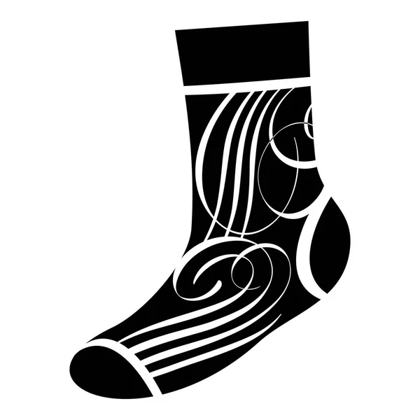 Значок зимнего носка, простой стиль — стоковый вектор