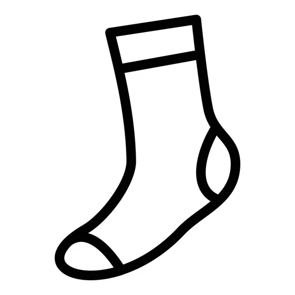 Thin sock icon, simple style — Stock Vector