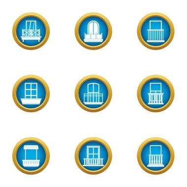 Fenestra Icons set, düz stil