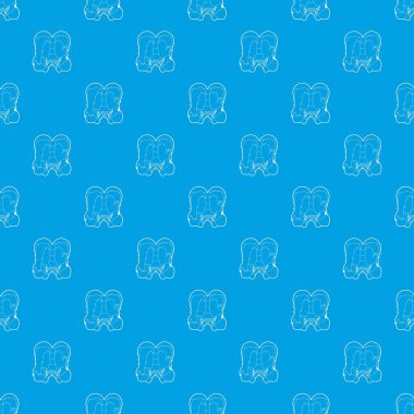 Lezbiyen çift desen vektör kesintisiz mavi