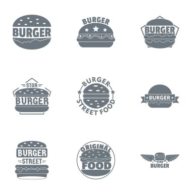 Sokak çizburger logo koymak, basit tarzı