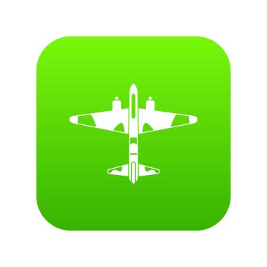 Askeri savaş uçakları simgesi dijital yeşil