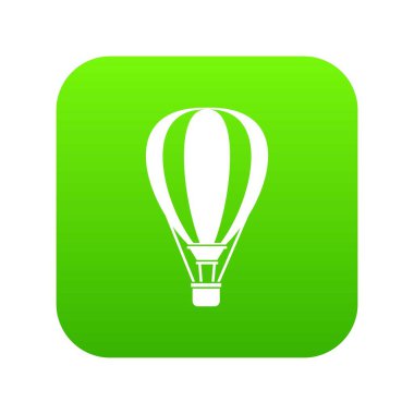 Sıcak hava balon simgesi dijital yeşil