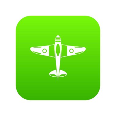 Askeri avcı uçağı simgesi dijital yeşil