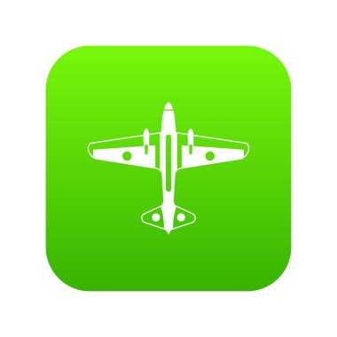 Askeri uçak simgesi dijital yeşil