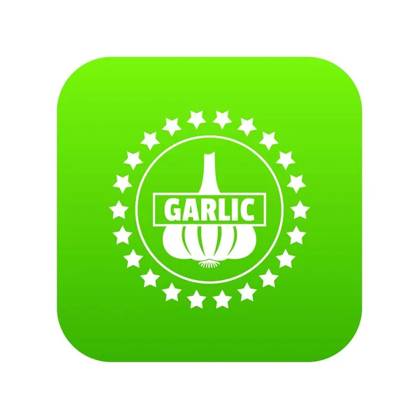 Vektorové ikony zelený česnek — Stockový vektor
