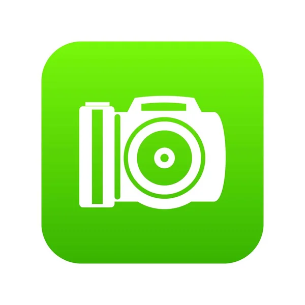 Camera pictogram digitale groen — Stockvector