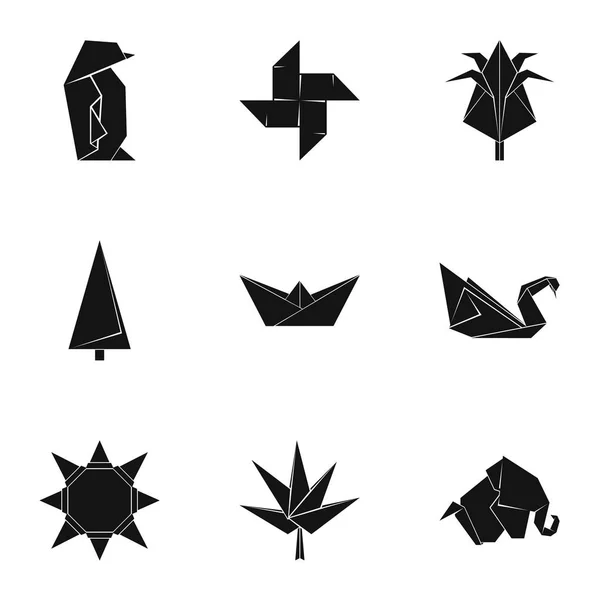 Figurensymbole anhäufen, einfacher Stil — Stockvektor