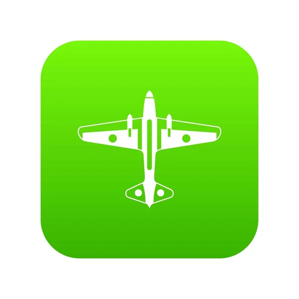 Icono aeronáutico militar digital verde — Vector de stock