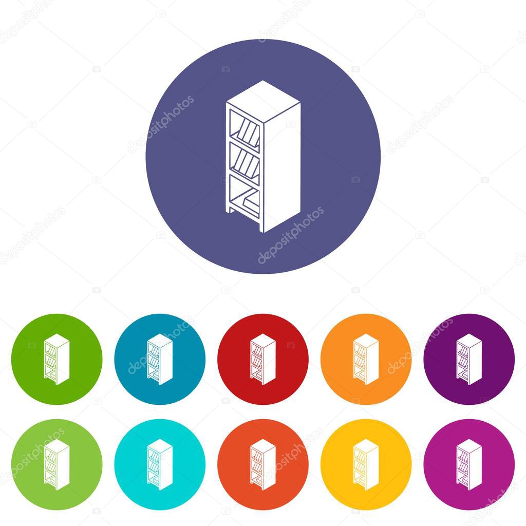 File wardrobe icons color set vector for any web design on white background