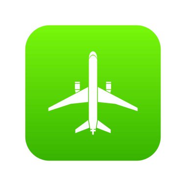 Uçak simgesi dijital yeşil