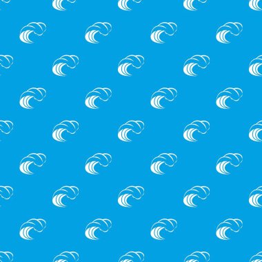Dalga köpüğü desen vektör kesintisiz mavi