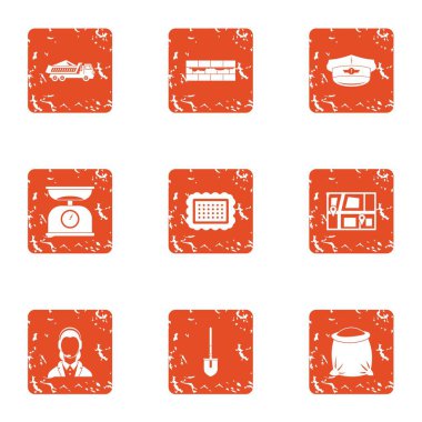 Online simgeler kümesi, grunge tarzı konumlandırma